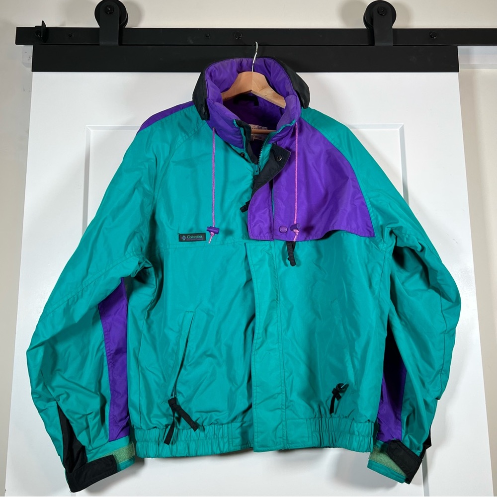 Vintage Columbia Jacket Purple and Teal Men’s Medium